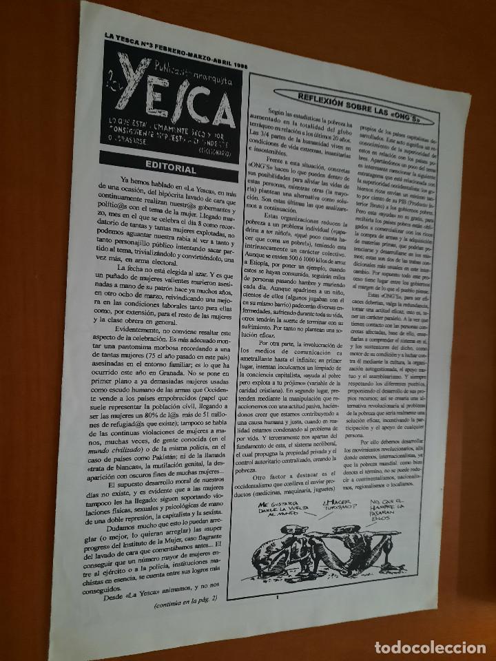 Collezionismo di Riviste e Giornali: LA YESCA 3. HOJA INFORMATIVA ANARQUISTA. 4 P&Aacute;GINAS. GRAPA. BUEN ESTADO. DIFICIL caj. 89