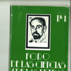 Coleccionismo de Revistas y Periódicos: FORO DE LAS CIENCIAS Y DE LAS LETRAS Nº 1.