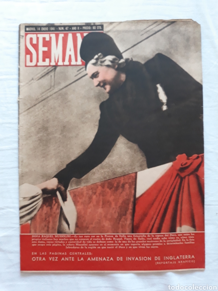 Coleccionismo de Revistas y Peri&oacute;dicos: revista SEMANA n. 47 - 14 Enero 1941 - II Guerra Mundial
