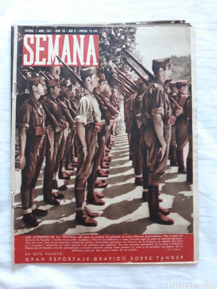 Coleccionismo de Revistas y Peri&oacute;dicos: revista SEMANA n. 58 - 1 Abril 1941 - II Guerra Mundial