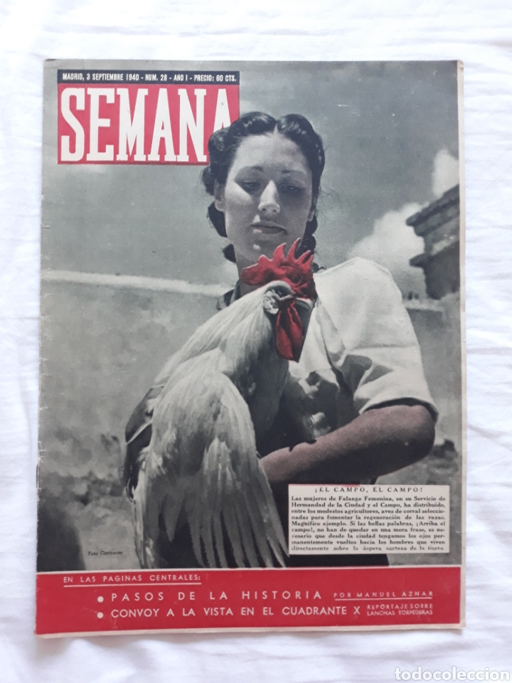 Coleccionismo de Revistas y Peri&oacute;dicos: revista SEMANA n. 28 - 3 Septiembre 1940 - II Guerra Mundial