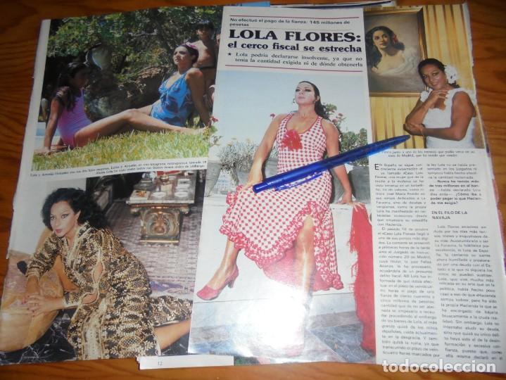 Coleccionismo de revistas y peri&oacute;dicos: RECORTE : LOLA FLORES, EL CERCO FISCAL SE ESTRECHA. SEMANA, OCTBRE 1987 (#)