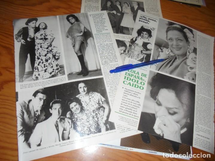 Coleccionismo de revistas y peri&oacute;dicos: RECORTE : LOLA FLORES, IDOLO CAIDO. SEMANA, OCTBRE 1987 (#)