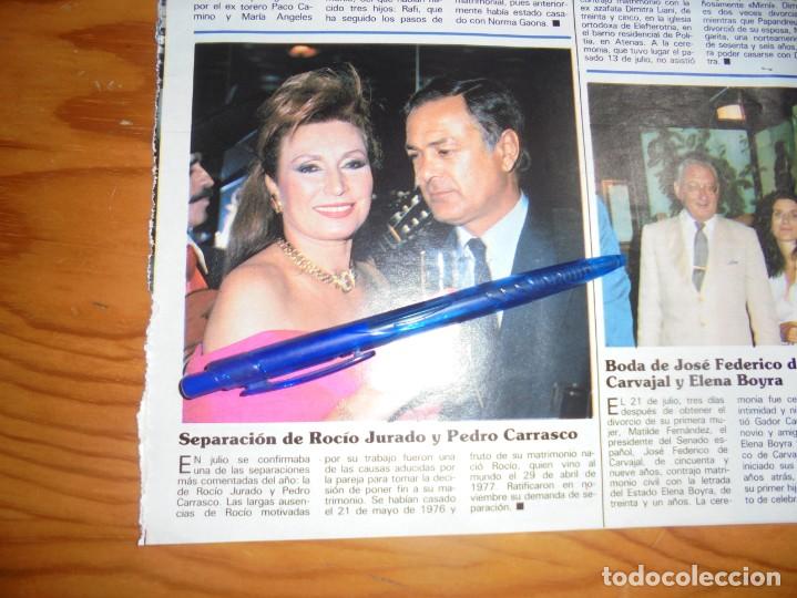 Coleccionismo de Revistas y Peri&oacute;dicos: RECORTE : SEPARACION DE ROCIO JURADO Y PEDRO CARRASCO. SEMANA, ENERO 1990 (#)