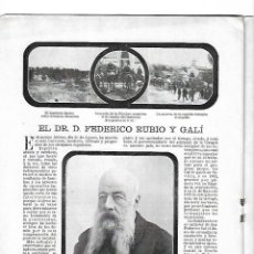 Coleccionismo de Revistas y Periódicos: AÑO 1902 MUERTE FEDERICO RUBIO Y GALI INSTITUO RUBIO ORIHUELA MANIFESTACION PIMENTON