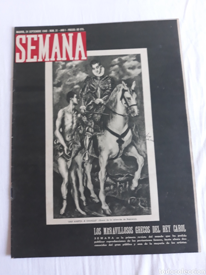 Coleccionismo de Revistas y Peri&oacute;dicos: revista SEMANA n. 31 - 24 Septiembre 1940 - II Guerra Mundial