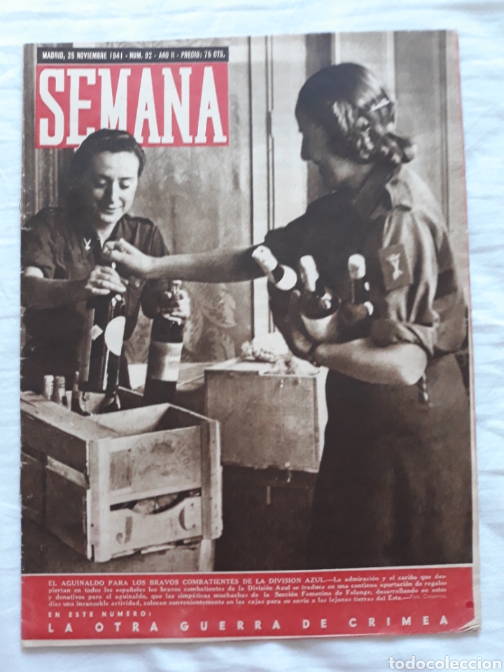Coleccionismo de Revistas y Peri&oacute;dicos: revista SEMANA n. 92 - 25 Noviembre 1941 - II Guerra Mundial