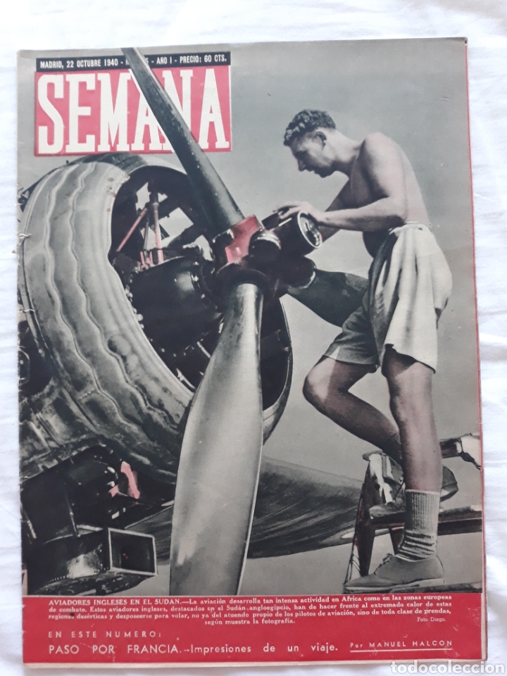 Coleccionismo de Revistas y Peri&oacute;dicos: revista SEMANA n. 35 - 22 Octubre 1940 - II Guerra Mundial