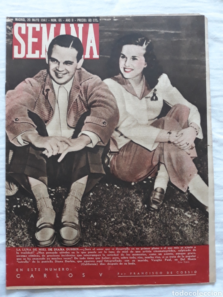 Coleccionismo de Revistas y Peri&oacute;dicos: revista SEMANA n. 65 - 20 Mayo 1941