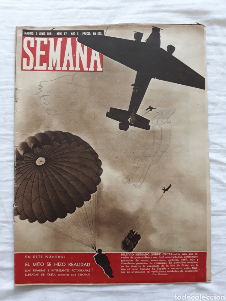 Coleccionismo de Revistas y Peri&oacute;dicos: revista SEMANA n. 67 - II Guerra Mundial