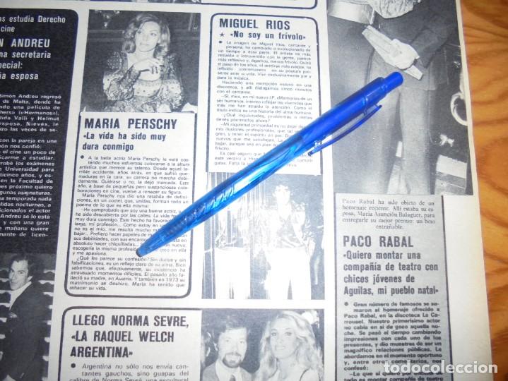 Coleccionismo de Revistas y Peri&oacute;dicos: RECORTE : MIGUEL RIOS. SEMANA, JUNIO 1974 (#)