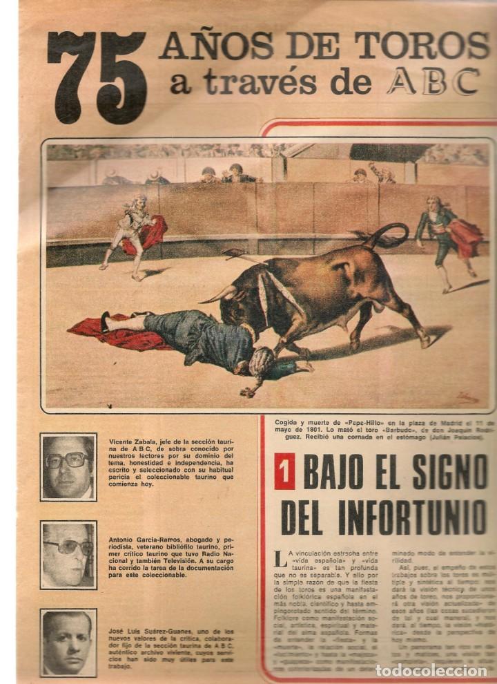 Coleccionismo de Revistas y Peri&oacute;dicos: 75 A&Ntilde;OS DE TOROS A TRAV&Eacute;S DE ABC. FASC&Iacute;CULO N&ordm; 1. BAJO EL SIGNO DEL INFORTUNIO. (STB15)