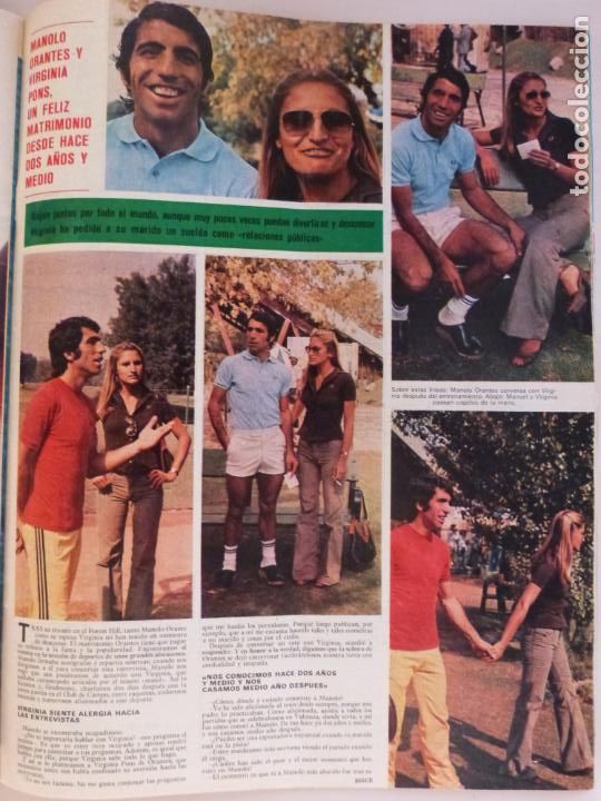 Coleccionismo de Revistas y Peri&oacute;dicos: RECORTE CLIPPING DE MANOLO ORANTES Y VIRGINIA PONS REVISTA SEMANA N&ordm; 1863 PAG. 71 Y 72 L17