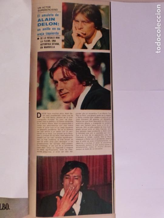 Coleccionismo de Revistas y Peri&oacute;dicos: RECORTE CLIPPING DE ALAIN DELON REVISTA SEMANA N&ordm; 1863 PAG. 43 L17