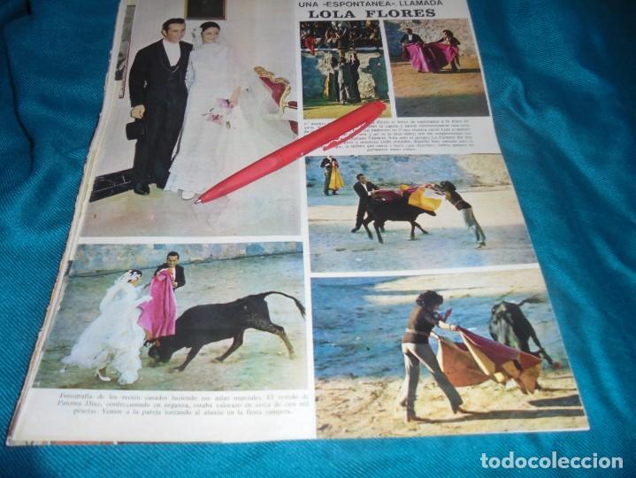 Coleccionismo de revistas y peri&oacute;dicos: RECORTE: lOLA FLORES, ESPONTANEA EN LA BODA DE VICTORIANO VALENCIA. SEMANA, OCTUBRE 1971(#)