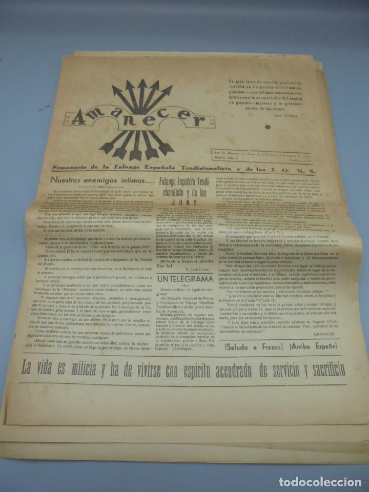 Collezionismo di Riviste e Giornali: SEMANARIO AMANECER. N&ordm; 50. FALANGE ESPA&Ntilde;OLA, NUESTROS ENEMIGOS &Iacute;NTIMOS, MENSAJE A NAVARRA