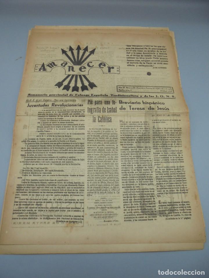 Coleccionismo de Revistas y Peri&oacute;dicos: SEMANARIO AMANECER. N&ordm; 61. BREVIARIO TERESA DE JES&Uacute;S, JUVENTUDES REVOLUCIONARIAS, LUIS VIVES