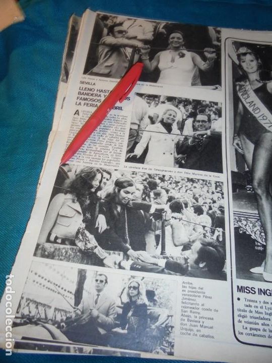 Coleccionismo de revistas y peri&oacute;dicos: RECORTE : LOLA FLORES EN LA BARRERA DE LA MAESTRANZA. SEMANA, MAYO 1971 (#)