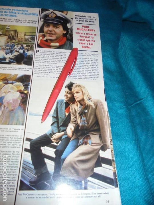 Coleccionismo de Revistas y Peri&oacute;dicos: RECORTE : PAUL McCARTNEY Y LINDA. SEMANA, DCMBRE 1979 (#)