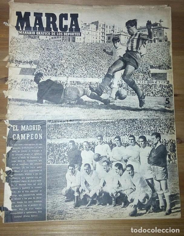 Coleccionismo de revistas y peri&oacute;dicos: MARCA N&ordm; 644 - EL REAL MADRID, CAMPEON - 5 DE ABRIL DE 1955 - SEMANARIO GRAFICO DE LOS DEPORTES -