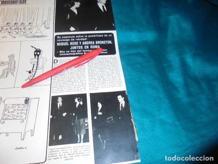Coleccionismo de Revistas y Peri&oacute;dicos: RECORTE : MIGUEL BOS&Eacute; Y ANDREA BRONSTON EN ROMA. SEMANA, ENERO 1976 (#)