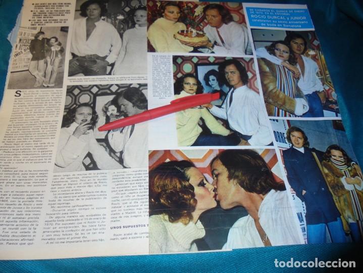 Coleccionismo de Revistas y Peri&oacute;dicos: RECORTE : ROCIO DURCAL Y JUNIOR, 6&ordm; ANIVERSARIO DE BODA. SEMANA, ENERO 1976 (#)