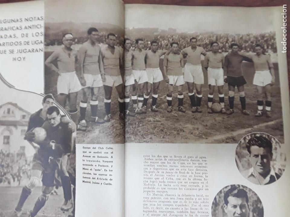 Collezionismo di Riviste e Giornali: EQUIPO DEL CLUB CELTA FUTBOL / EQUIPO DEL MURCIA F.C REVISTA A&Ntilde;O 1936