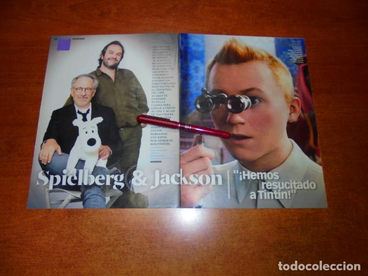 Coleccionismo de Revistas y Peri&oacute;dicos: CLIPPING SPIELBERG Y JACSON. HEMOS RESUCITADO A TINTIN.