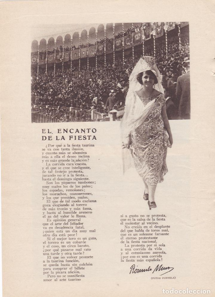 Coleccionismo de revistas y peri&oacute;dicos: * TOROS * MANTILLA * El encanto de la fiesta / versos de R&oacute;mulo Muro, fotos P&oacute;rtela- 1926