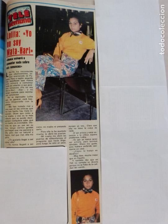 Coleccionismo de Revistas y Peri&oacute;dicos: RECORTE CLIPPING DE LOLITA REVISTA SEMANA N&ordm; 2156 PAG. 68 L18