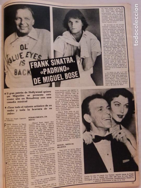 Coleccionismo de Revistas y Peri&oacute;dicos: RECORTE CLIPPING DE FRANK SINATRA REVISTA SEMANA N&ordm; 2147 PAG. 75 L18