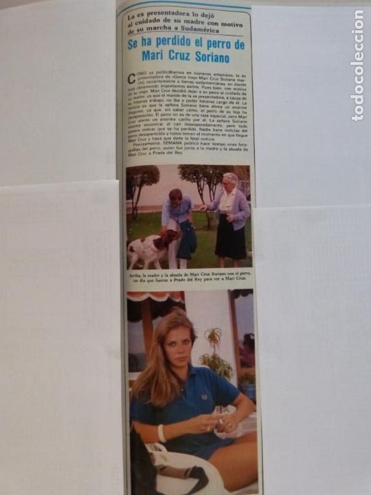 Coleccionismo de Revistas y Peri&oacute;dicos: RECORTE CLIPPING DE MARI CRUZ SORIANO REVISTA SEMANA N&ordm; 2147 PAG. 65 L18