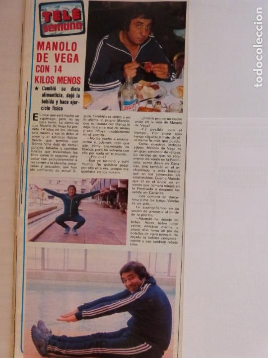 Coleccionismo de Revistas y Peri&oacute;dicos: RECORTE CLIPPING DE MANOLO DE VEGA REVISTA SEMANA N&ordm; 2147 PAG. 64 L18