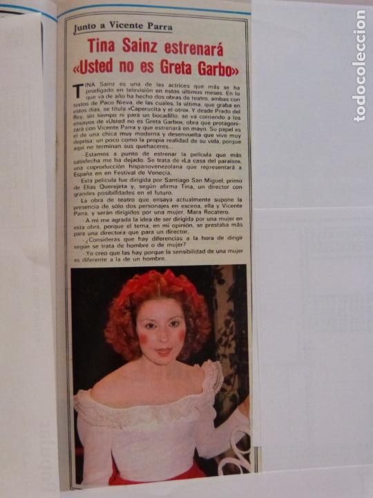 Coleccionismo de Revistas y Peri&oacute;dicos: RECORTE CLIPPING DE TINA SAINZ REVISTA SEMANA N&ordm; 2147 PAG. 57 L18