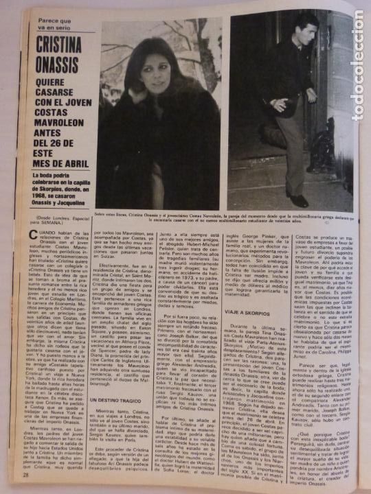 Coleccionismo de Revistas y Peri&oacute;dicos: RECORTE CLIPPING DE CRISTINA ONASSIS REVISTA SEMANA N&ordm; 2147 PAG. 28 L18