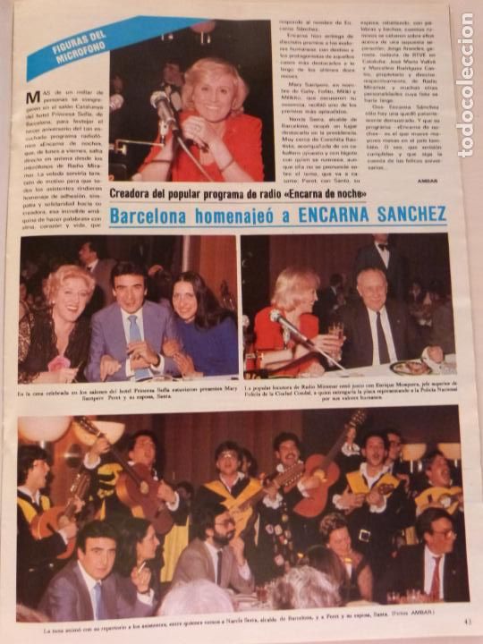 Coleccionismo de Revistas y Peri&oacute;dicos: RECORTE CLIPPING DE ENCARNA SANCHEZ REVISTA SEMANA N&ordm; 2146 PAG. 43 L18