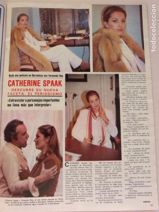 Coleccionismo de Revistas y Peri&oacute;dicos: RECORTE CLIPPING DE CATHERINE SPAAK REVISTA SEMANA N&ordm; 2146 PAG. 39 L18