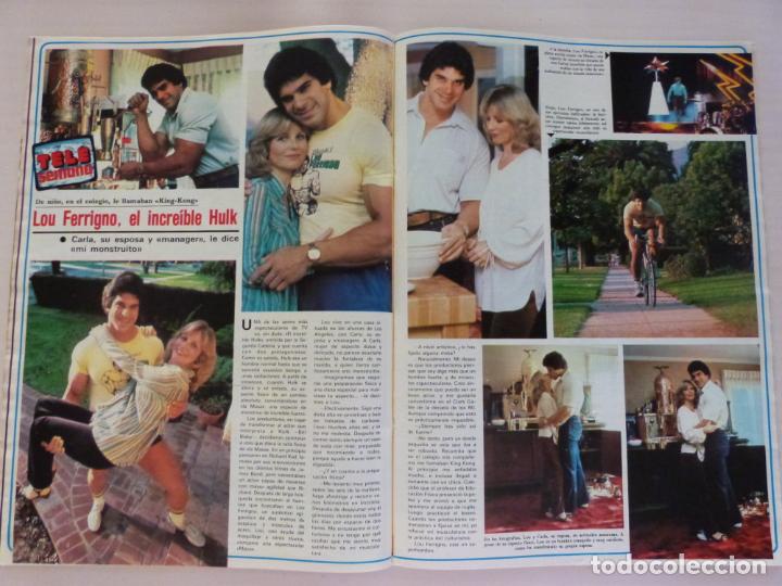 Coleccionismo de Revistas y Peri&oacute;dicos: RECORTE CLIPPING DE LOU FERRIGNO EL INCREIBLE HULK REVISTA SEMANA N&ordm; 2143 PAG. 58 Y 59 L18