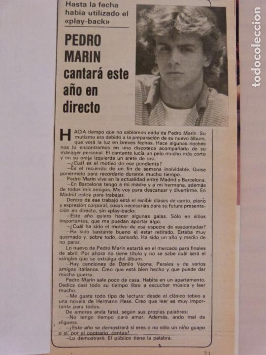 Coleccionismo de Revistas y Peri&oacute;dicos: RECORTE CLIPPING DE PEDRO MARIN REVISTA SEMANA N&ordm; 2142 PAG. 73 L18
