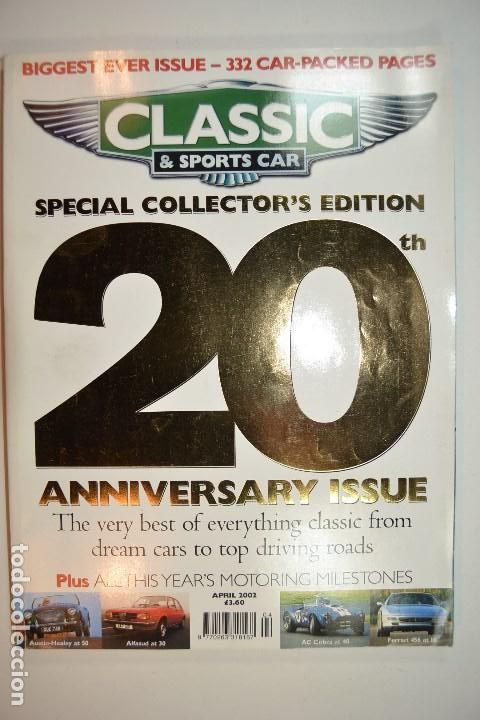 Coleccionismo de revistas y peri&oacute;dicos: 2002 CLASSIC & SPORTS CAR COLLECTORS EDITION ALFASUD AUSTIN HEALEY FERRARI 456 AC COBRA