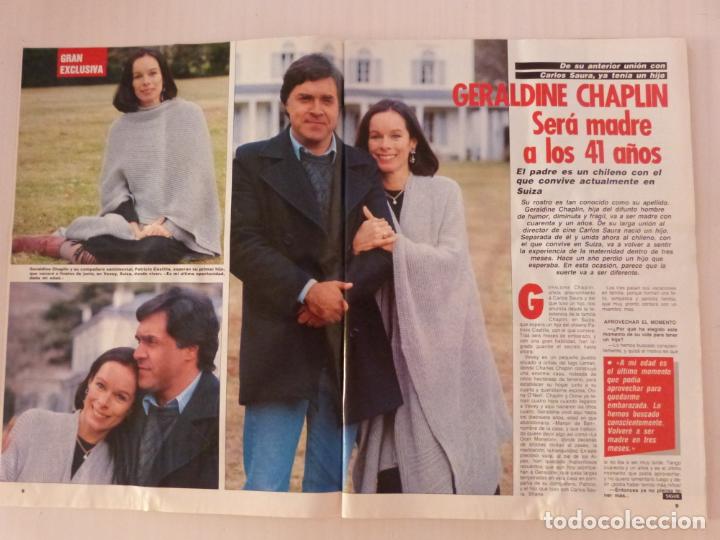 Coleccionismo de revistas y peri&oacute;dicos: RECORTE CLIPPING DE GERALDINE CHAPLIN REVISTA LA REVISTA N&ordm; 81 PAG. 8 AL 12 L1