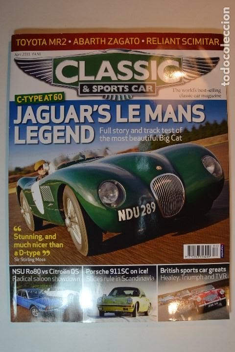 Coleccionismo de Revistas y Peri&oacute;dicos: 2011 CLASSIC & SPORTS CAR JAGUAR LE MANS NSU Ro80 CITROEN DS PORSCHE 911S