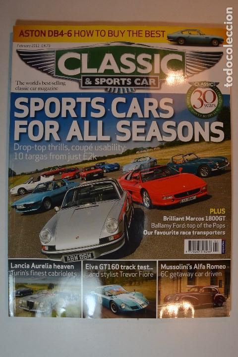 Coleccionismo de Revistas y Peri&oacute;dicos: 2012 CLASSIC & SPORTS CAR LANCIA AURELIA PORSCHE FERRARI ALFA ROMEO