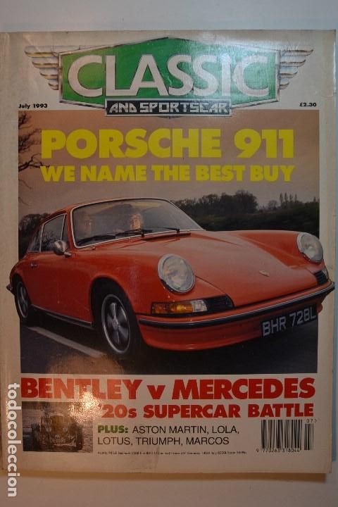 Coleccionismo de Revistas y Peri&oacute;dicos: 1993 CLASSIC & SPORTS CARS PORSCHE 911 ASTON MARTIN LOTUS MARCOS TRIUMPH