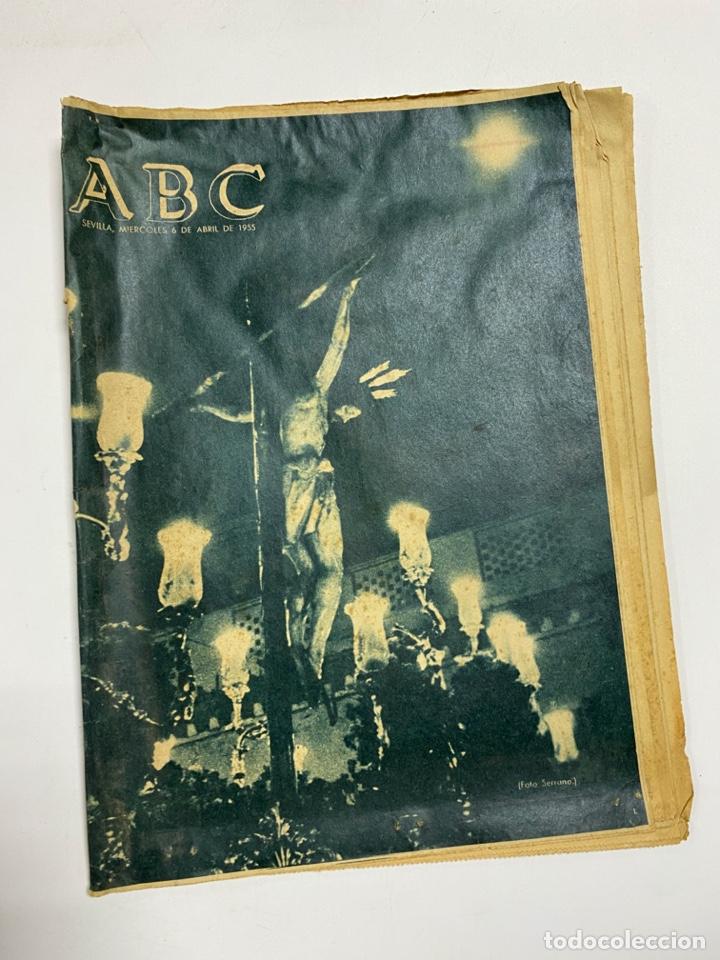 Coleccionismo de Revistas y Peri&oacute;dicos: ABC. SEVILLA. MIERCOLES 6 DE ABRIL DE 1955. LA SAETA HONRADA. VER