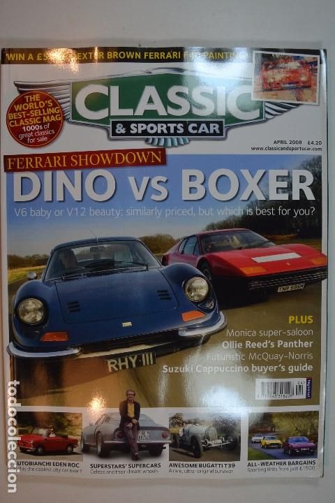 Coleccionismo de revistas y peri&oacute;dicos: 2008 CLASSIC & SPORTS CARS FERRARI DINO VS BOXER BUGATTI AUTOBIANCHI