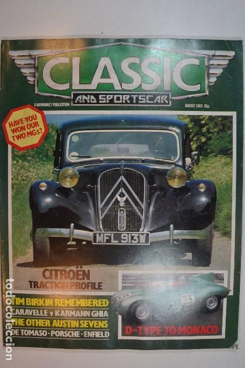 Coleccionismo de Revistas y Peri&oacute;dicos: 1983 CLASSIC & SPORTS CARS CITROEN TRACTION RENAULT CARAVELLE VW KARMANN GHIA