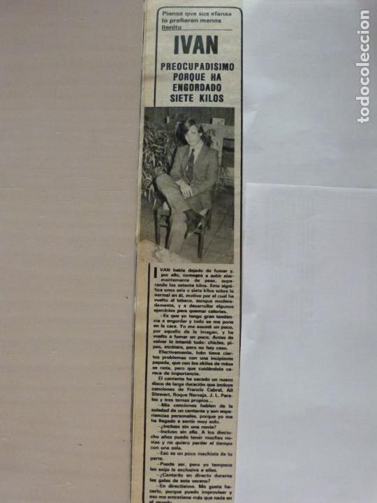 Coleccionismo de Revistas y Peri&oacute;dicos: RECORTE CLIPPING DE IVAN CANTANTE REVISTA SEMANA N&ordm; 2145 PAG. 92 L19