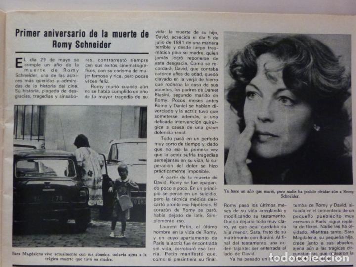 Coleccionismo de Revistas y Peri&oacute;dicos: RECORTE CLIPPING DE ROMY SCHNEIDER REVISTA SEMANA N&ordm; 2259 PAG. 23 L19