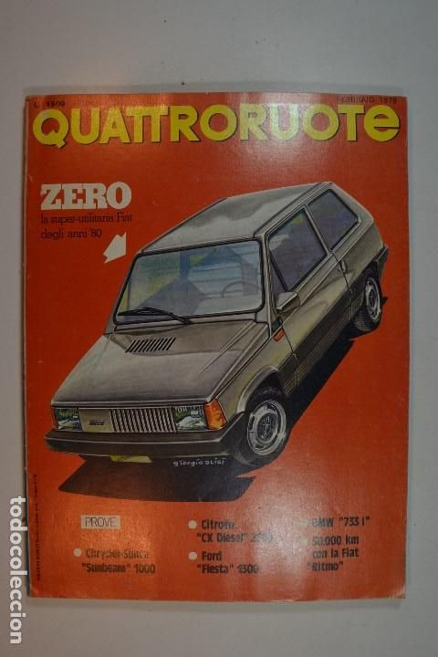 Coleccionismo de Revistas y Peri&oacute;dicos: 1979 N&ordm; 279 REVISTA QUATTRORUOTE CHRYSLER SIMCA SUNBEAM 1000 CITROEN CX DIESEL 1500 FORD FIESTA 1300